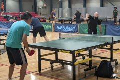 Kris with his inside out serve